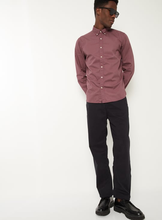 Men Soft Touch Regular Fit Twill Pants