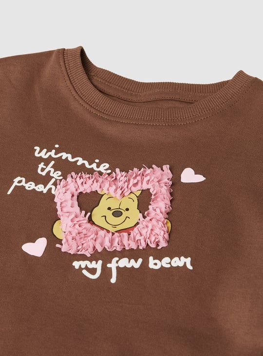 Girls Winnie The Pooh Print T-shirt