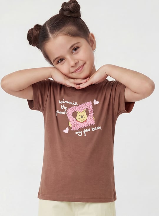 Girls Winnie The Pooh Print T-shirt