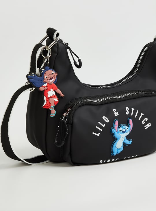 Girls Lilo & Stitch Sling Bag with Teddy Bear Keychain