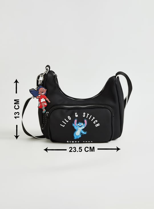 Girls Lilo & Stitch Sling Bag with Teddy Bear Keychain