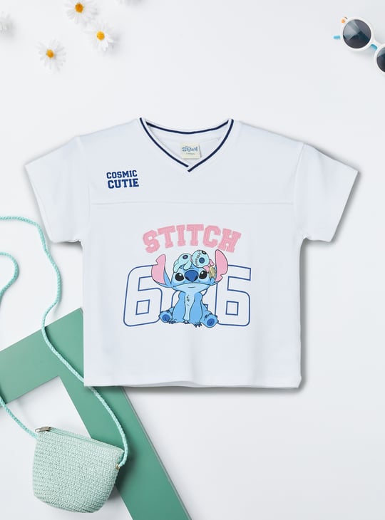 Girls Stitch Print T-shirt