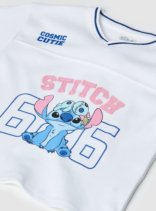 Girls Stitch Print T-shirt