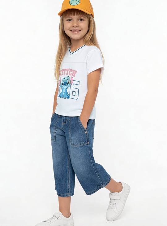 Girls Stitch Print T-shirt