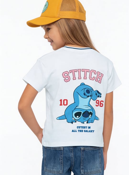 Girls Stitch Print T-shirt