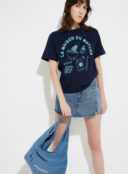 URB_N Women Graphic Print Relaxed Fit T-shirt