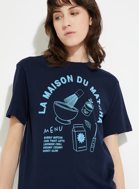 URB_N Women Graphic Print Relaxed Fit T-shirt