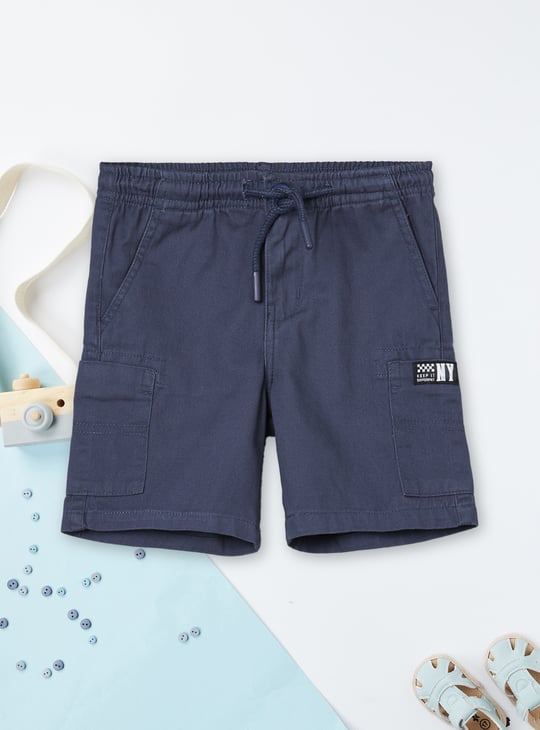 Boys Solid Cargo Shorts