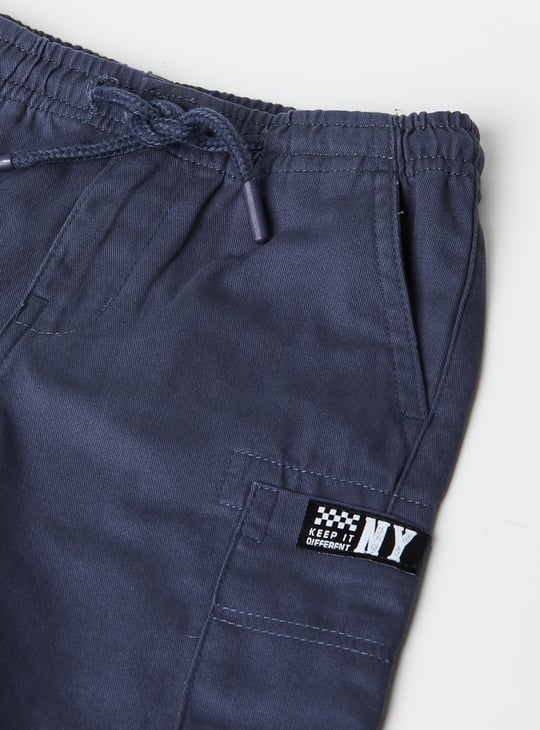 Boys Solid Cargo Shorts
