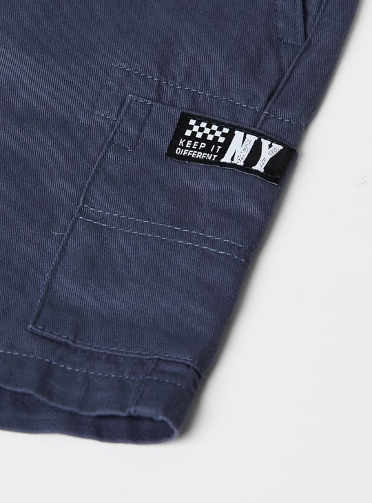 Boys Solid Cargo Shorts