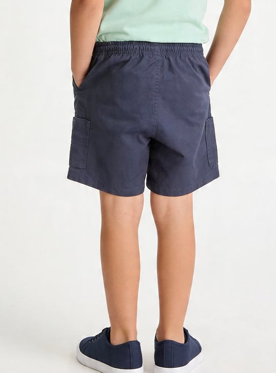 Boys Solid Cargo Shorts