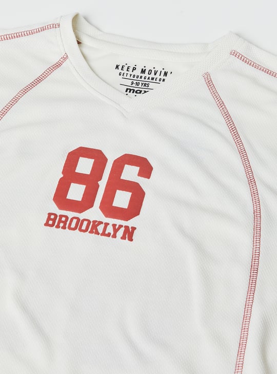 Boys Brooklyn Print T-shirt | White | Printed