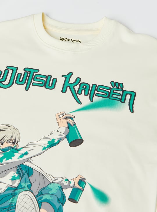 Boys Jujutsu Kaisen Print Oversized T-shirt