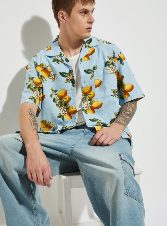 URB_N Men Oversized Printed Shirt