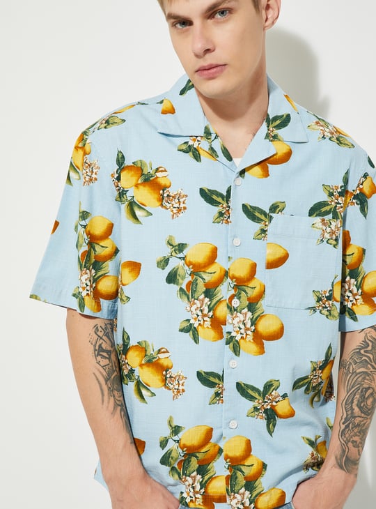 URB_N Men Oversized Printed Shirt