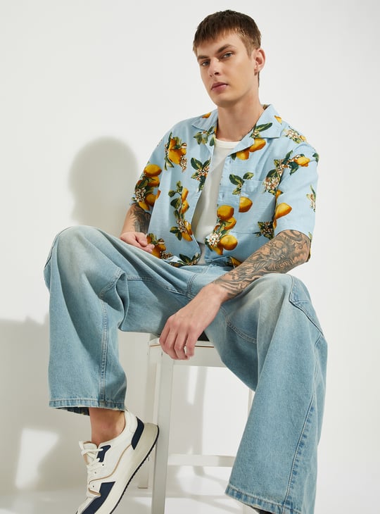 URB_N Men Oversized Printed Shirt