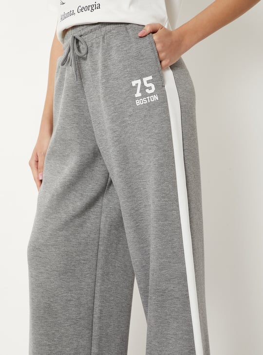 Women Side Taped Butter Soft Wide Leg Sports Track Pants