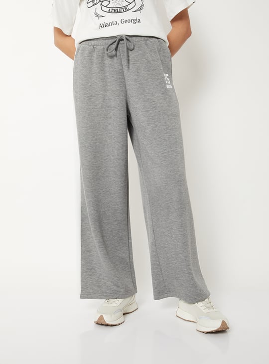 Women Side Taped Butter Soft Wide Leg Sports Track Pants
