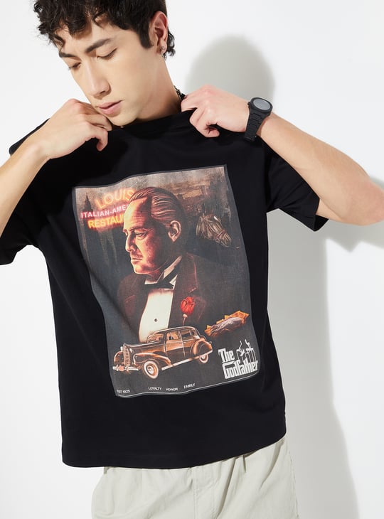 Buy URB_N Men The Godfather Print Oversized T-shirt Online at just