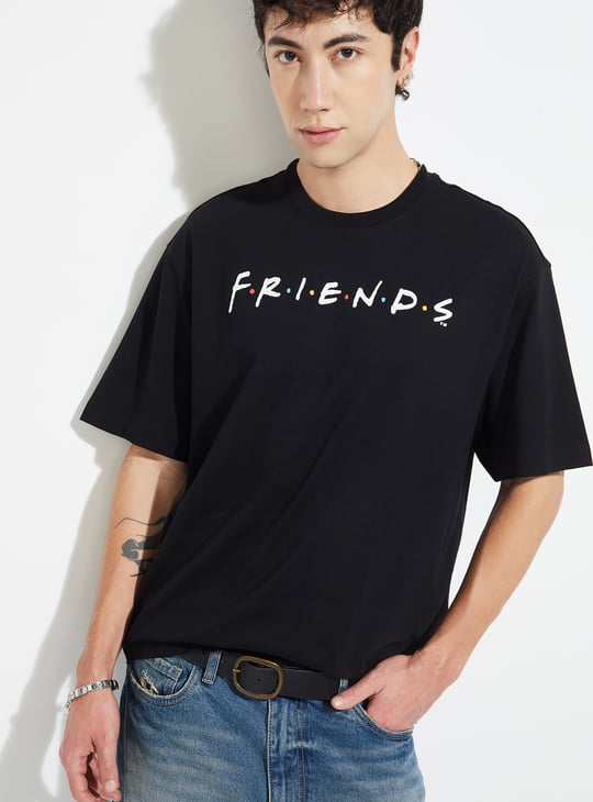 URB_N Men Friends Print Oversized T-shirt | T-shirts