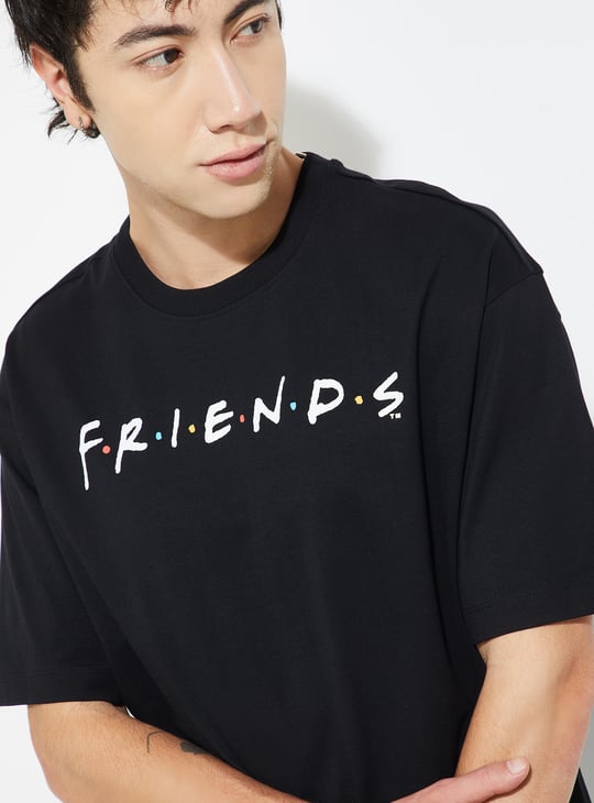URB_N Men Friends Print Oversized T-shirt | T-shirts