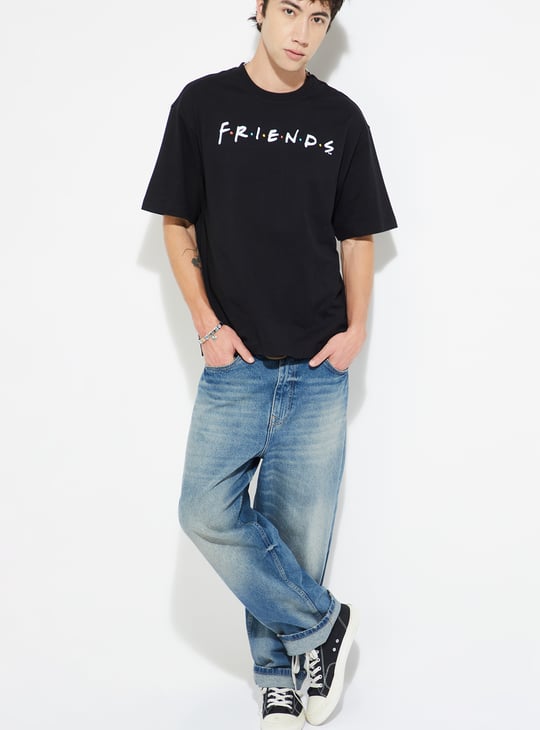URB_N Men Friends Print Oversized T-shirt | T-shirts
