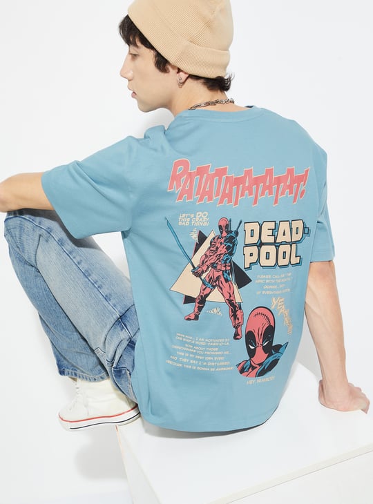 Buy URB_N Men Deadpool Oversized T-shirt Online at just Rs. 699.0