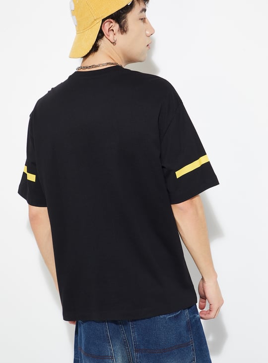 URB_N Men Batman Print Oversized T-shirt