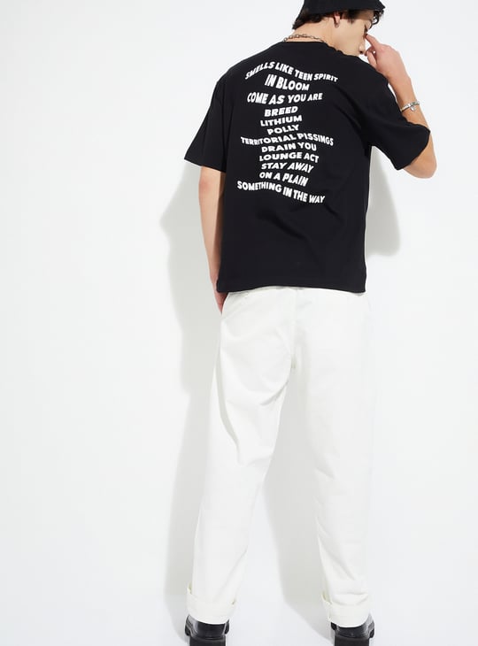 URB_N Men Nirvana Printed Oversized T-shirt