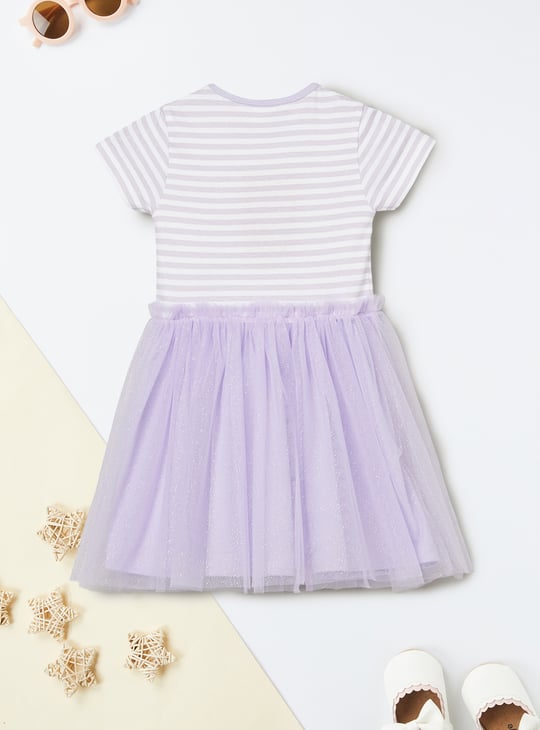 Girls Daisy Duck Sequins Tulle Dress