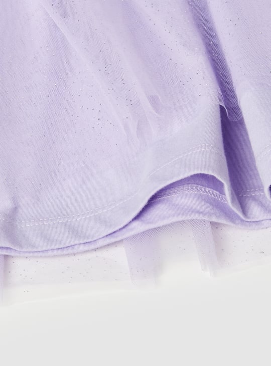 Girls Daisy Duck Sequins Tulle Dress