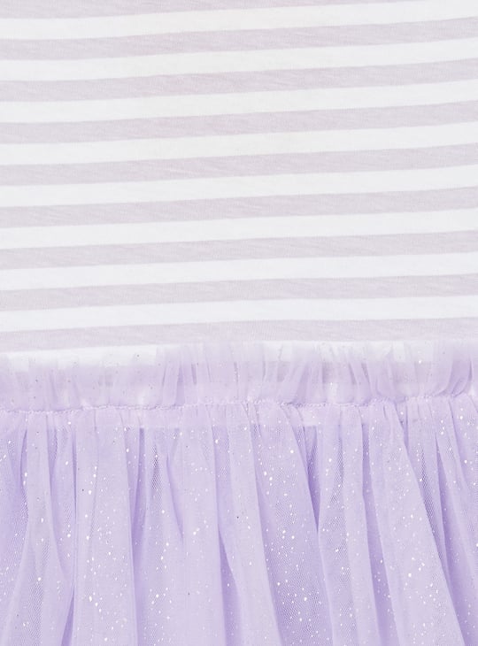 Girls Daisy Duck Sequins Tulle Dress