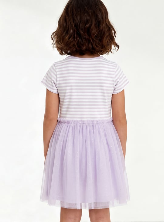 Girls Daisy Duck Sequins Tulle Dress