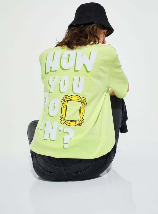 URB_N Women Friends Print Oversized T-shirt