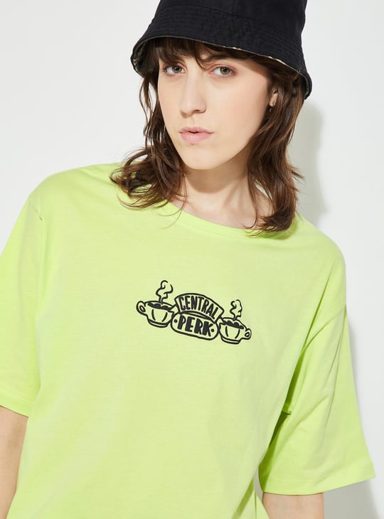 URB_N Women Friends Print Oversized T-shirt