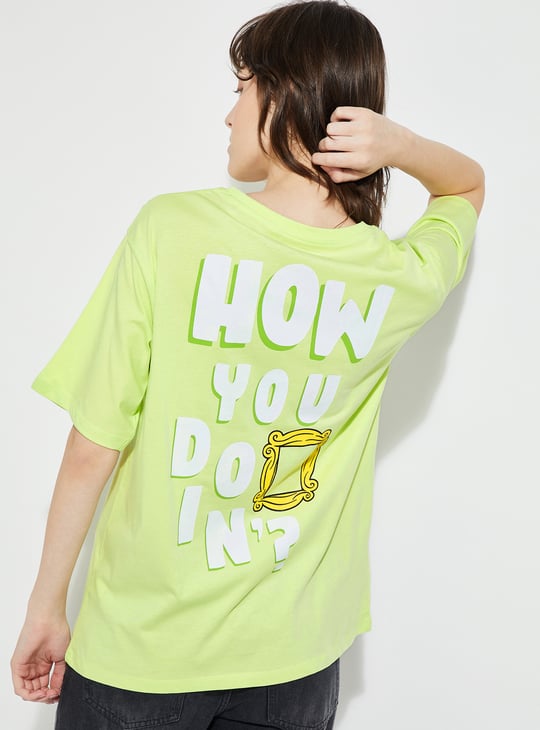 URB_N Women Friends Print Oversized T-shirt