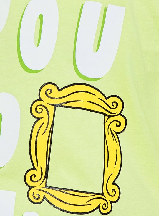URB_N Women Friends Print Oversized T-shirt