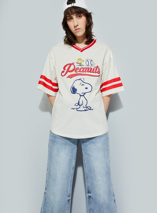 URB_N Women Peanut Snoopy Oversized T-shirt