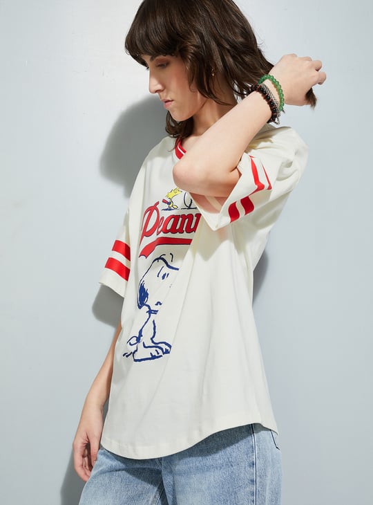 URB_N Women Peanut Snoopy Oversized T-shirt