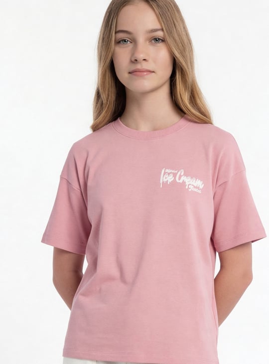 Girls Garfield Print Oversized T-shirt