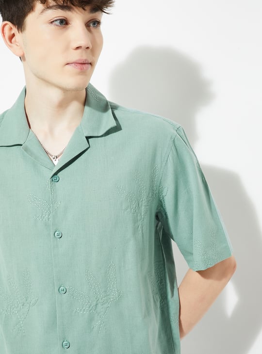 URB_N Men Embroidered Shirt | Embroidered