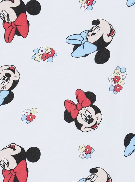 Girls Minnie Mouse Dungaree Dress with T-shirt