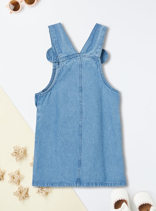 Girls Minnie Mouse Dungaree Dress with T-shirt
