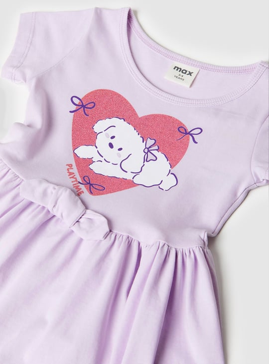 Girls Printed A-line Dress