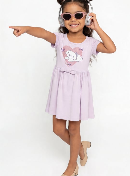Girls Printed A-line Dress