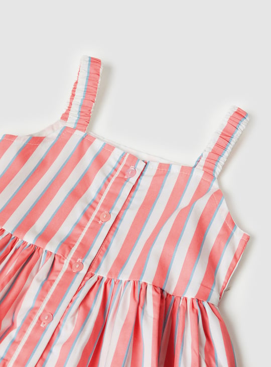 Girls Striped A-Line Dress