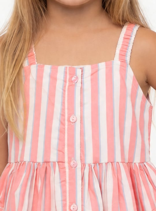 Girls Striped A-Line Dress