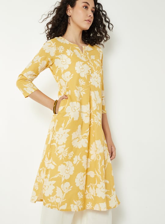 Women Floral Print Straight Kurta