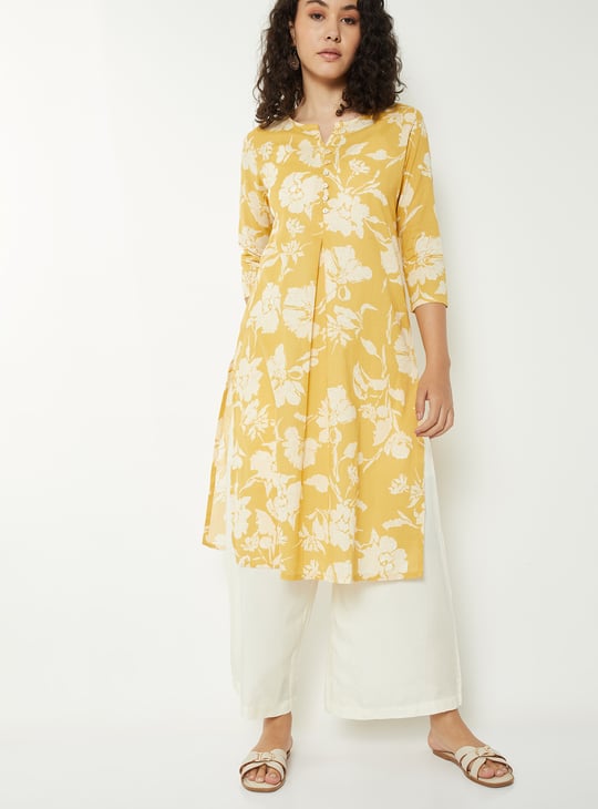 Women Floral Print Straight Kurta