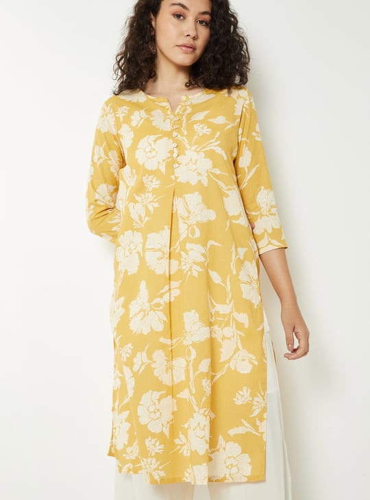 Women Floral Print Straight Kurta
